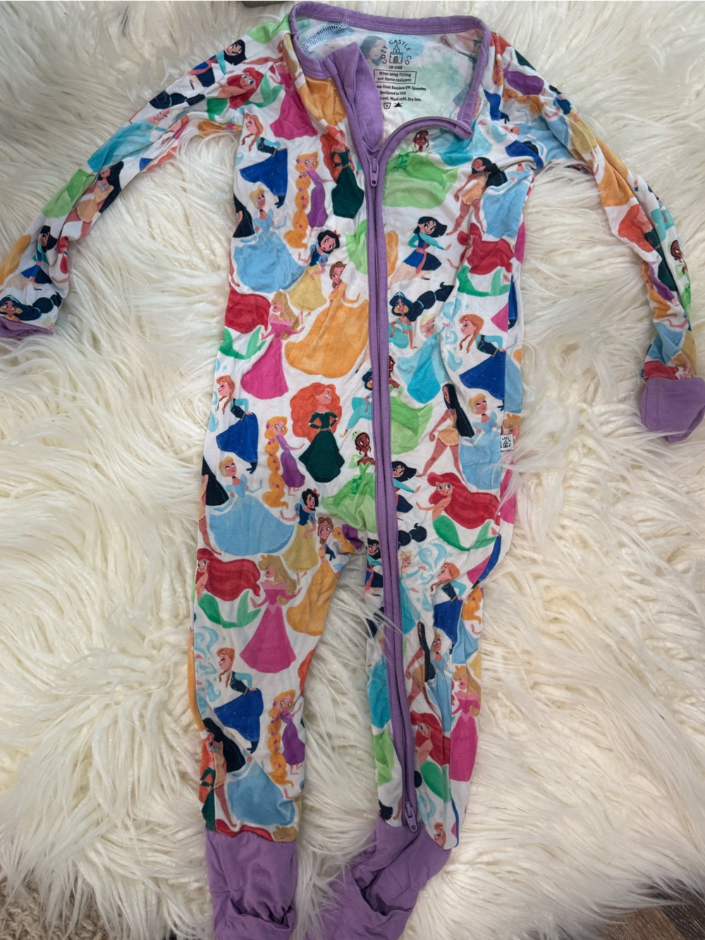 Princess bamboo footies